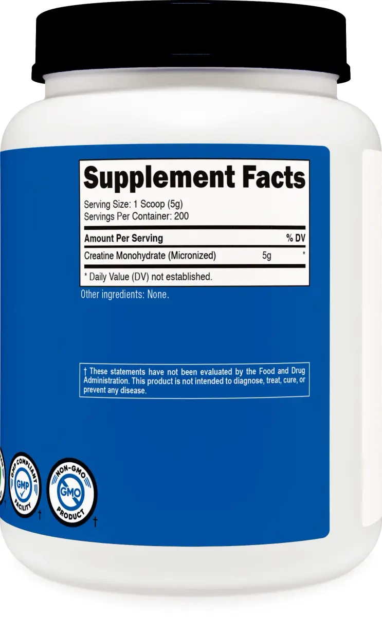 Nutricost Creatine Monohydrate Micronized Powder 1 KG (2.2 LB) | High Protein Nutritional Supplement - view 5
