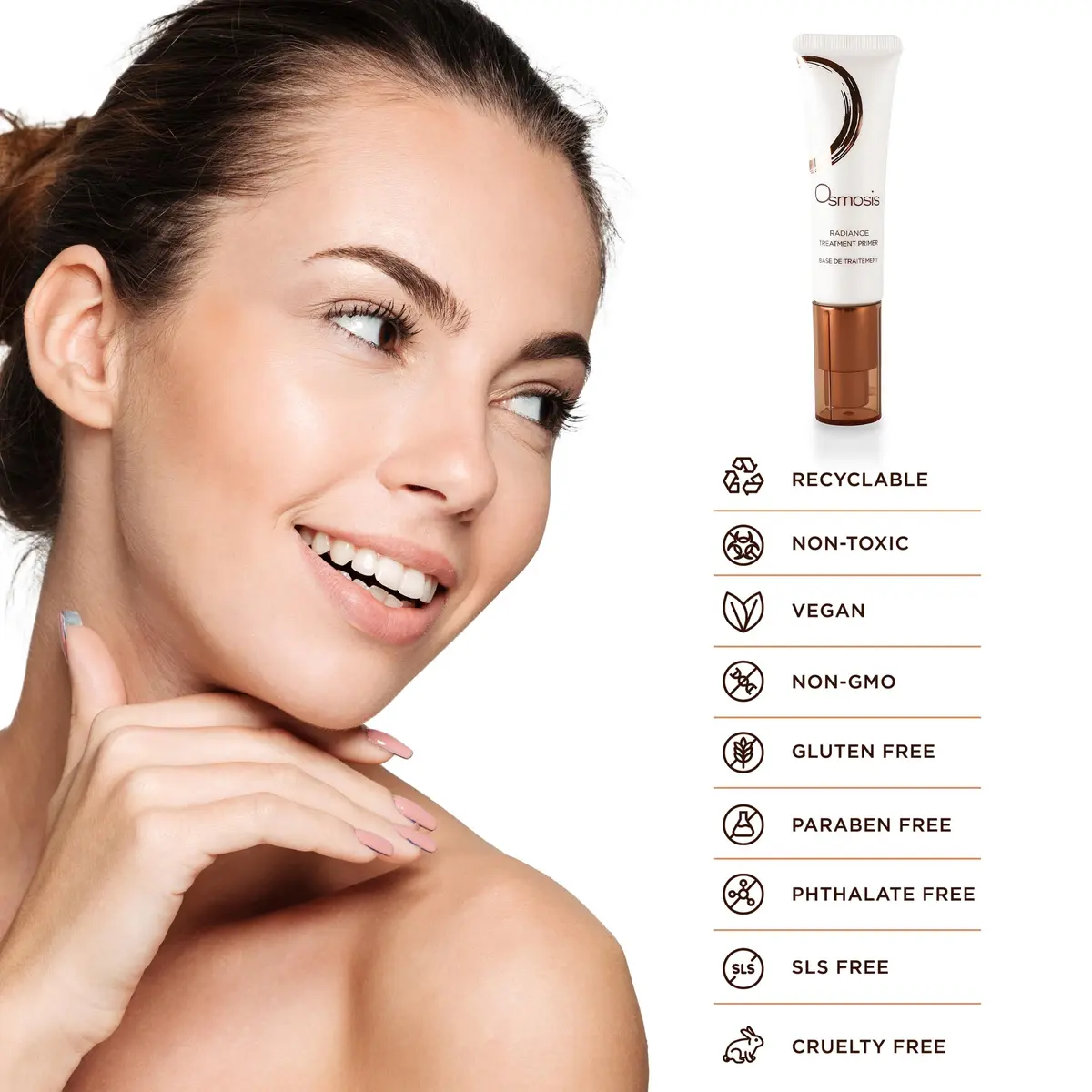OSMOSIS Radiance Semi-Matte Face Primer 9.6g | Nourishing Glow & Long-Lasting Makeup - view 6