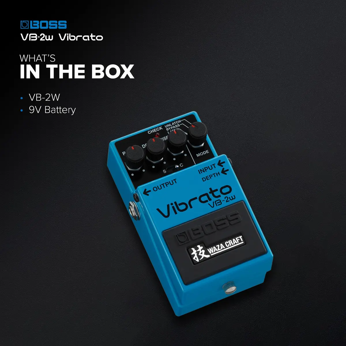 BOSS VB-2W Vibrato | Premium Waza Craft Guitar Effect Pedal with Analog Circuitry | True Reproduction of the Legendary BOSS VB-2 Vibrato - view 2