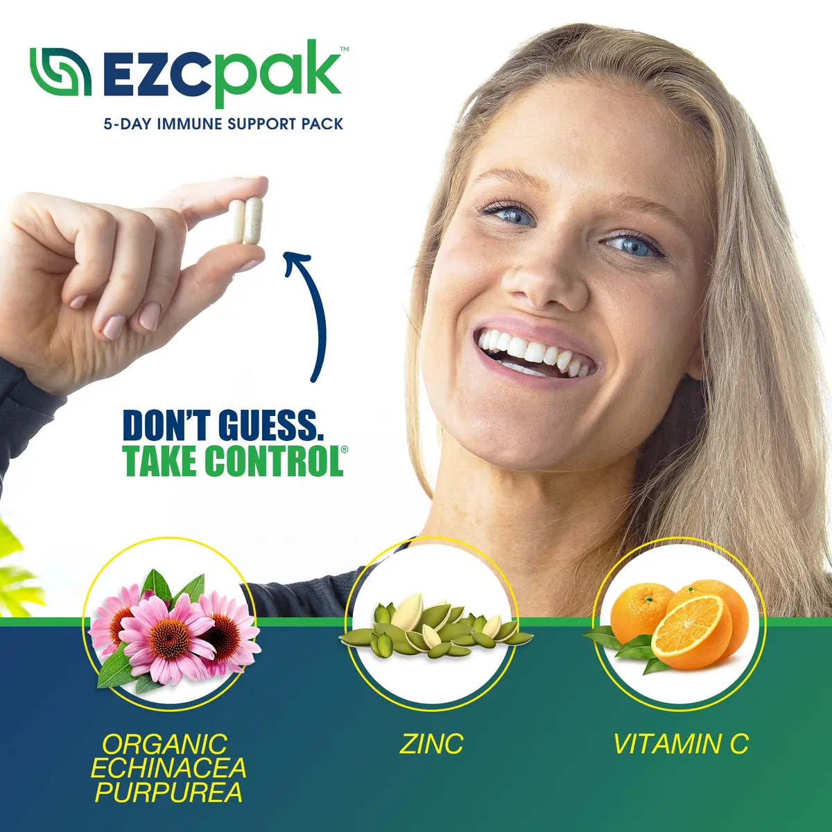 EZC Pak 5-Day Tapered Immune Support Booster, Pack of 6 | Physician Formulated, Organic Echinacea & Zinc - view 5