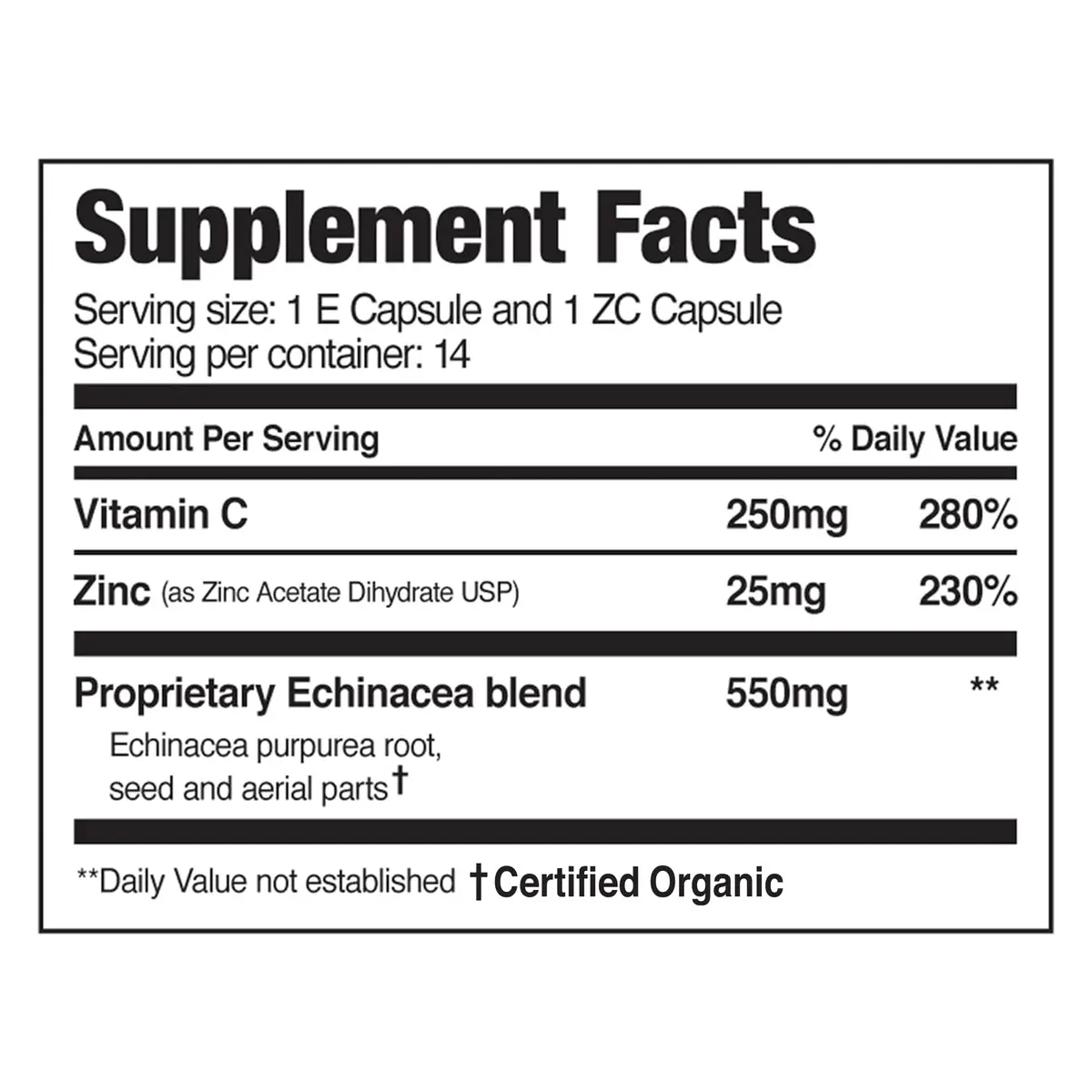 EZC Pak 5-Day Tapered Immune Support Booster, Pack of 6 | Physician Formulated, Organic Echinacea & Zinc - view 2