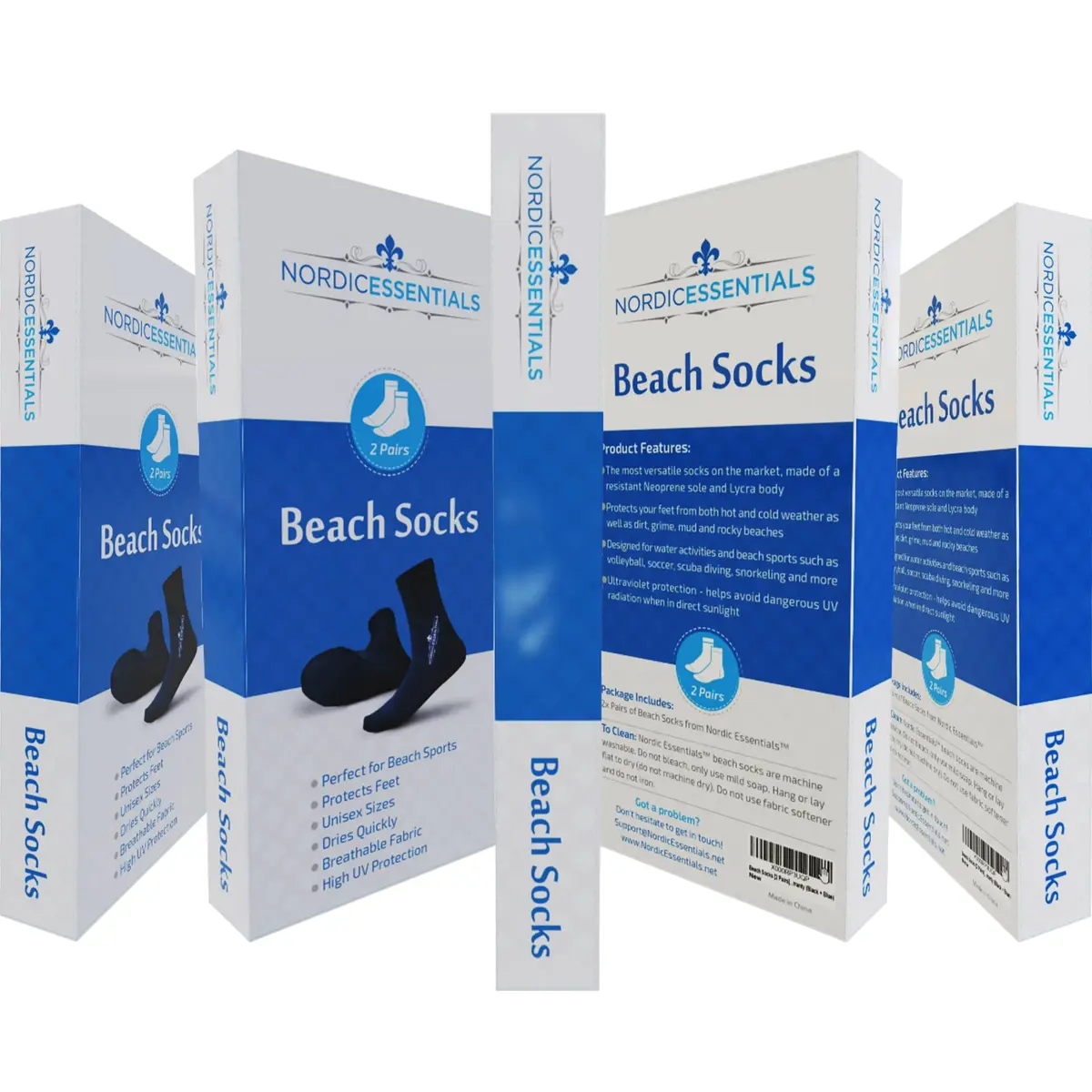Nordic Essentials Beach Socks - Water Sports & Beach Protection - Kids, Women, Men, 1 Yr Warranty (4, Pink + Red, X-Small) - view 9