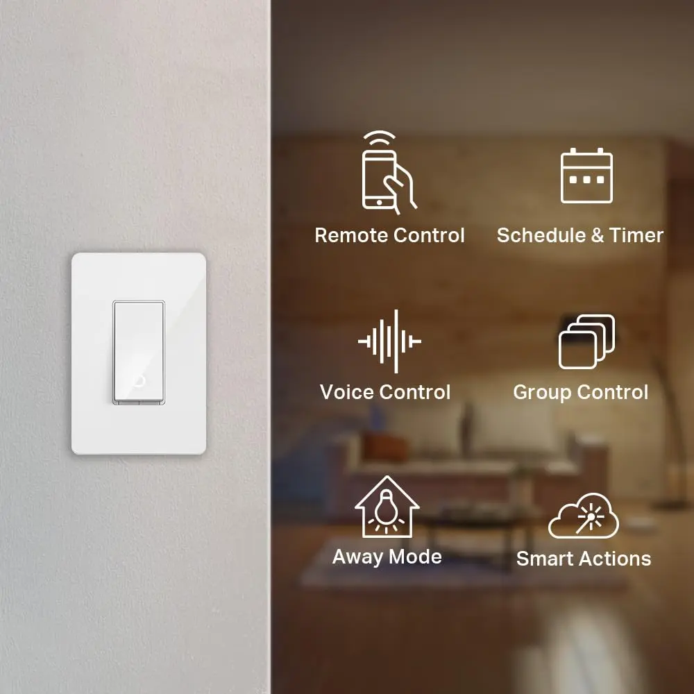 Kasa Smart HS200 Single-Pole Light Switch, 15A 120V | Control Lights Remotely via Wi-Fi & Voice - view 2