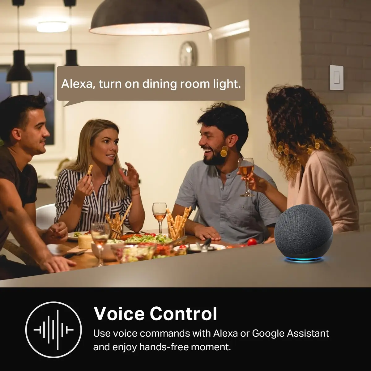 Kasa Smart HS200 Single-Pole Light Switch, 15A 120V | Control Lights Remotely via Wi-Fi & Voice - view 3