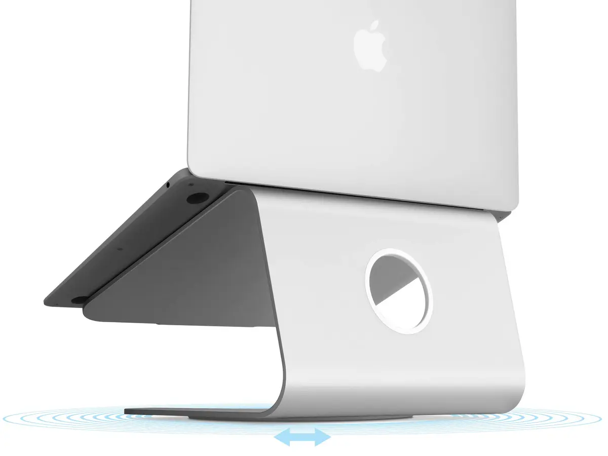 Rain Design mStand Laptop Stand (Space Gray) | Ergonomic Aluminum Desk Riser - main product image