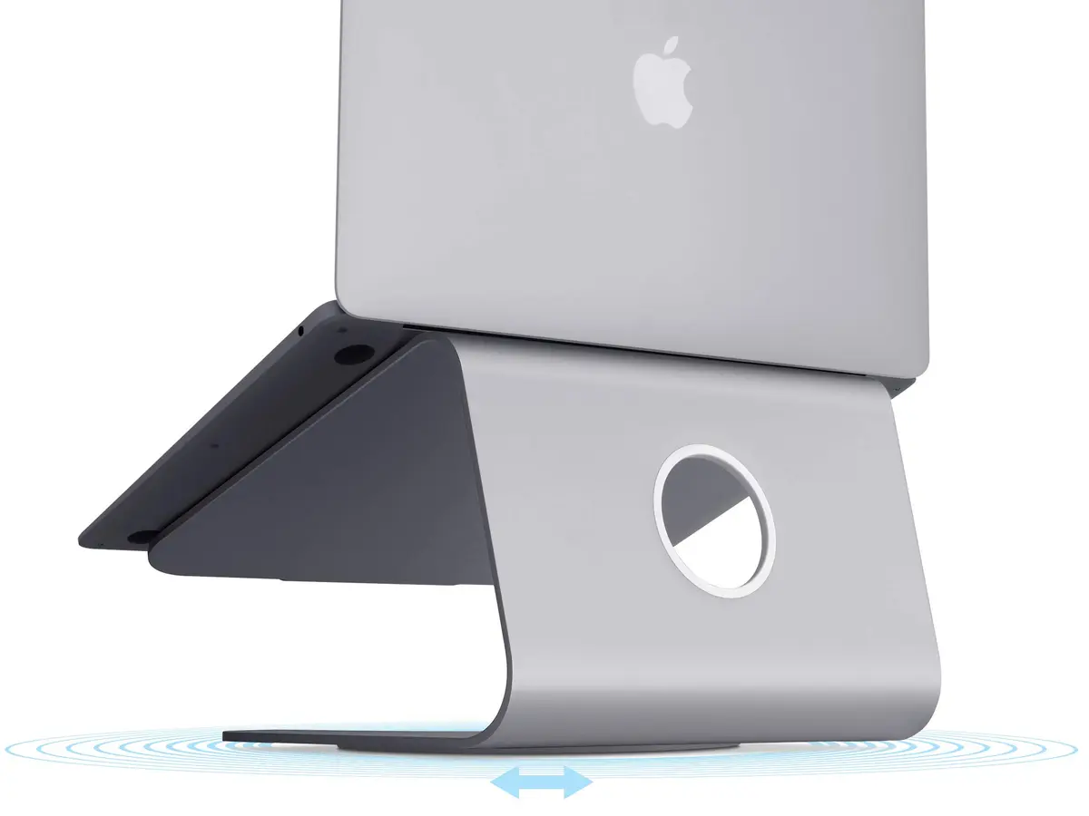 Rain Design mStand Laptop Stand Space Gray mStand360 | Raises Laptop to Eye Level for Better Ergonomics - view 3