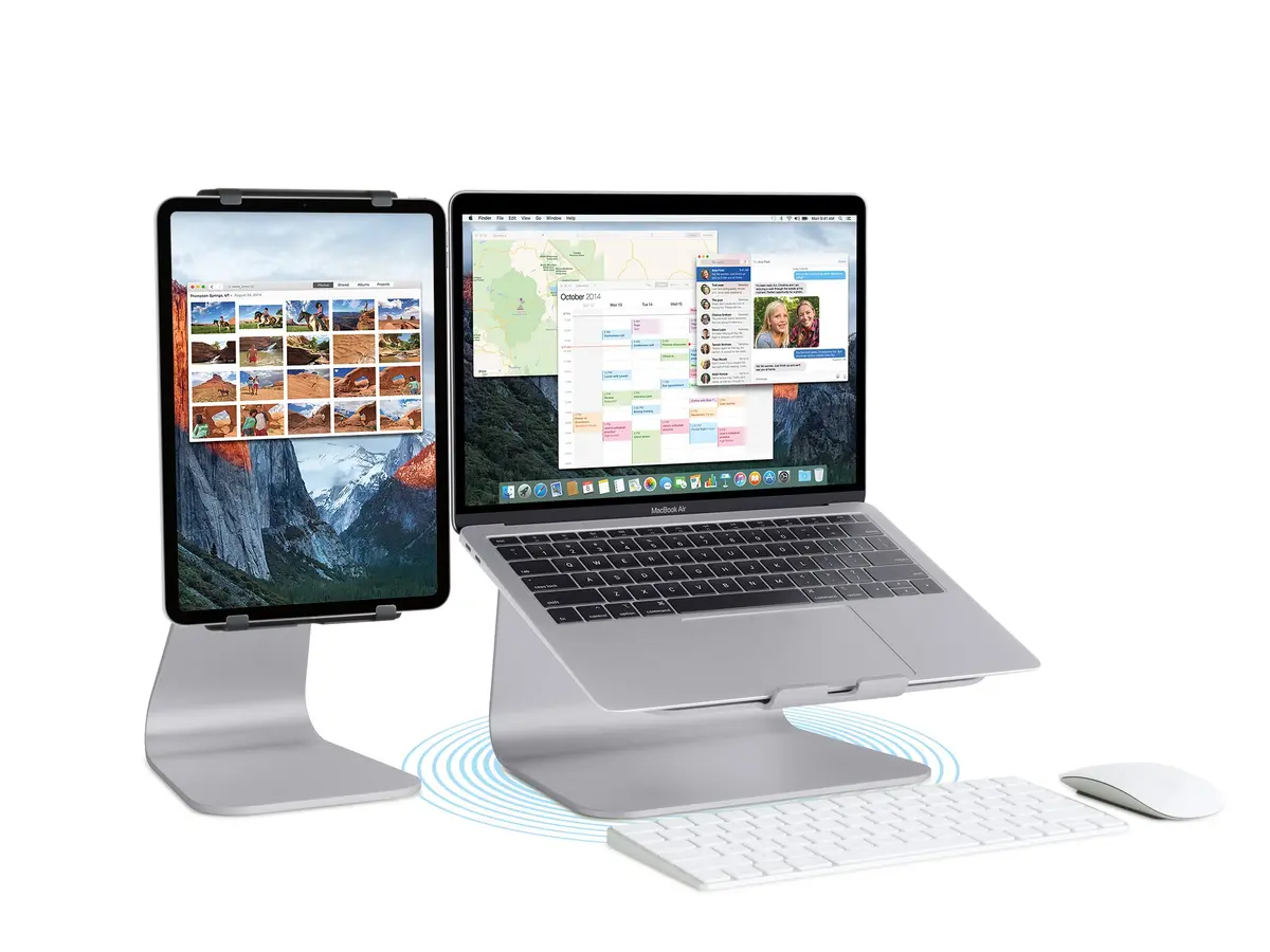 Rain Design mStand Laptop Stand Space Gray mStand360 | Raises Laptop to Eye Level for Better Ergonomics - view 5