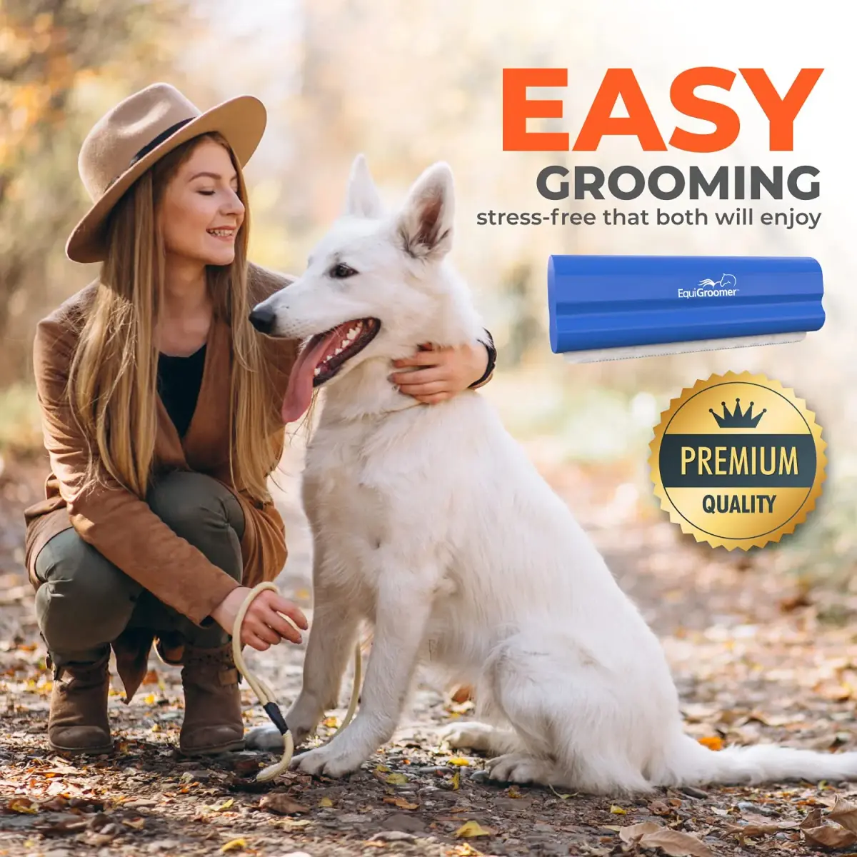 EquiGroomer 5-Inch Undercoat Deshedding Brush for Dogs & Cats, Blue | Gentle Stainless Steel Blade - view 8