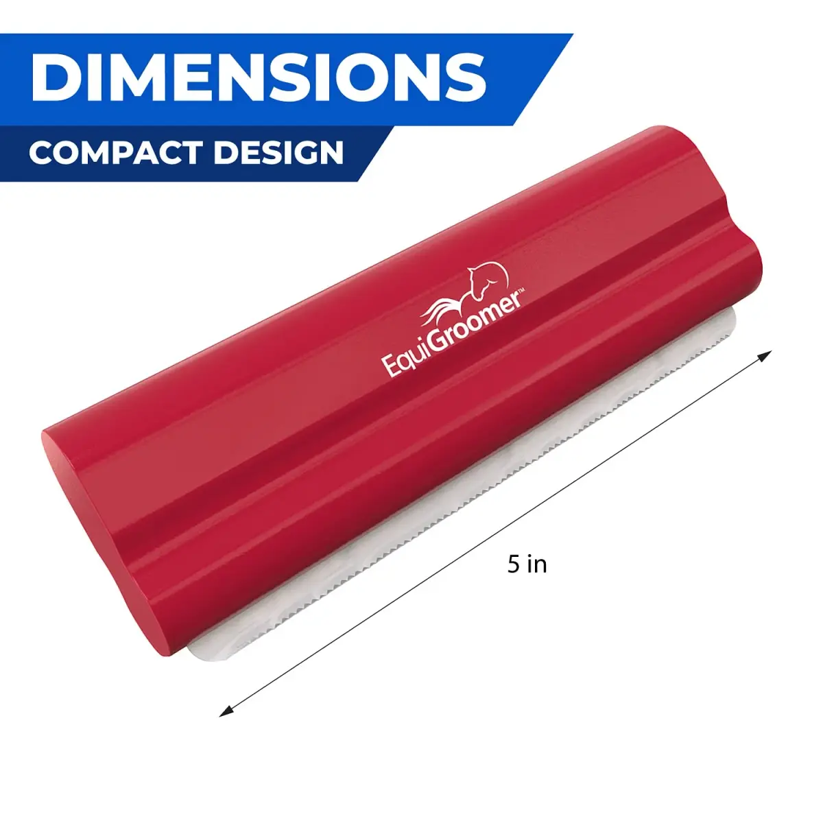 EquiGroomer 5-Inch Undercoat Deshedding Brush for Dogs & Cats, Red | Removes Loose Fur & Undercoat - view 3