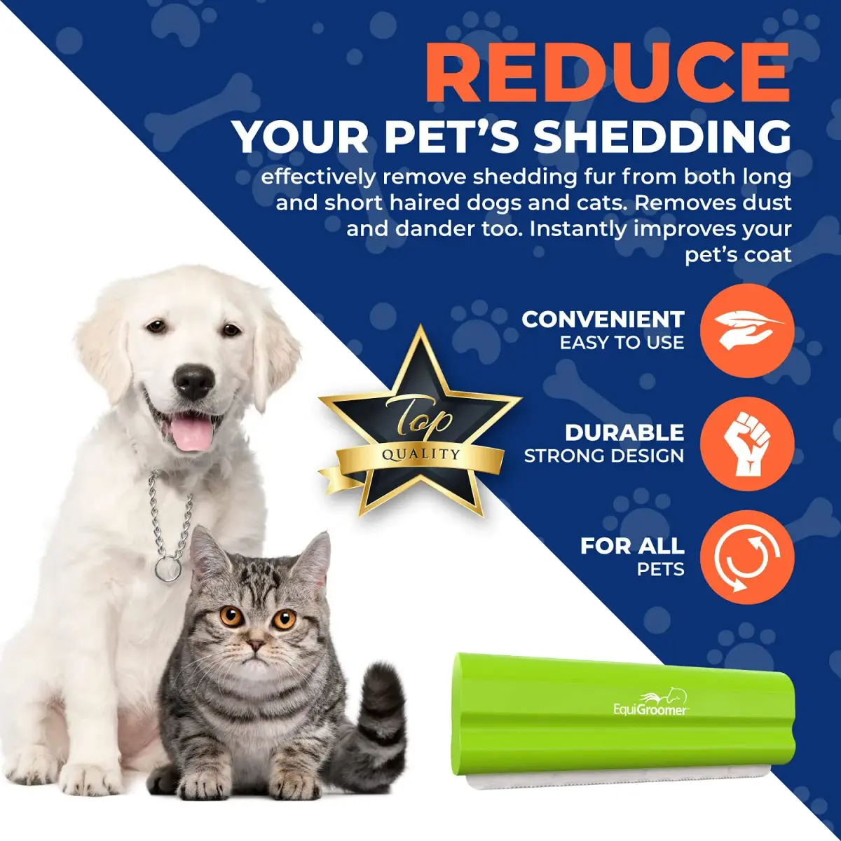 EquiGroomer 5-Inch Undercoat Deshedding Brush for Dogs & Cats, Lime | Removes Loose Fur & Undercoat - view 5