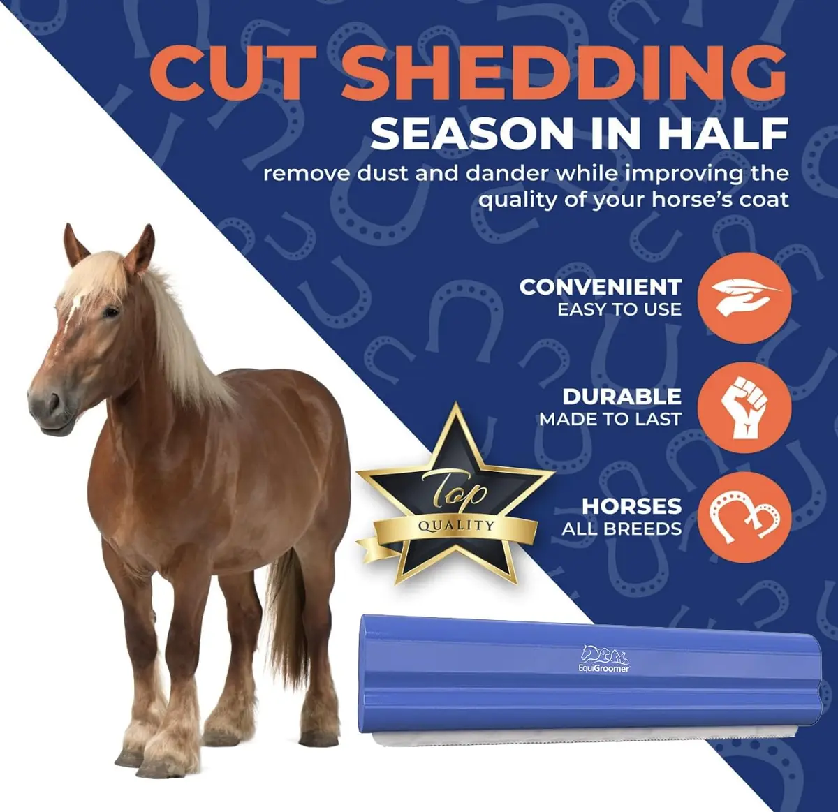 EquiGroomer 8-Inch Deshedding Brush for Dogs & Horses | Heavy Coat Shedding Tool, Purple - view 8