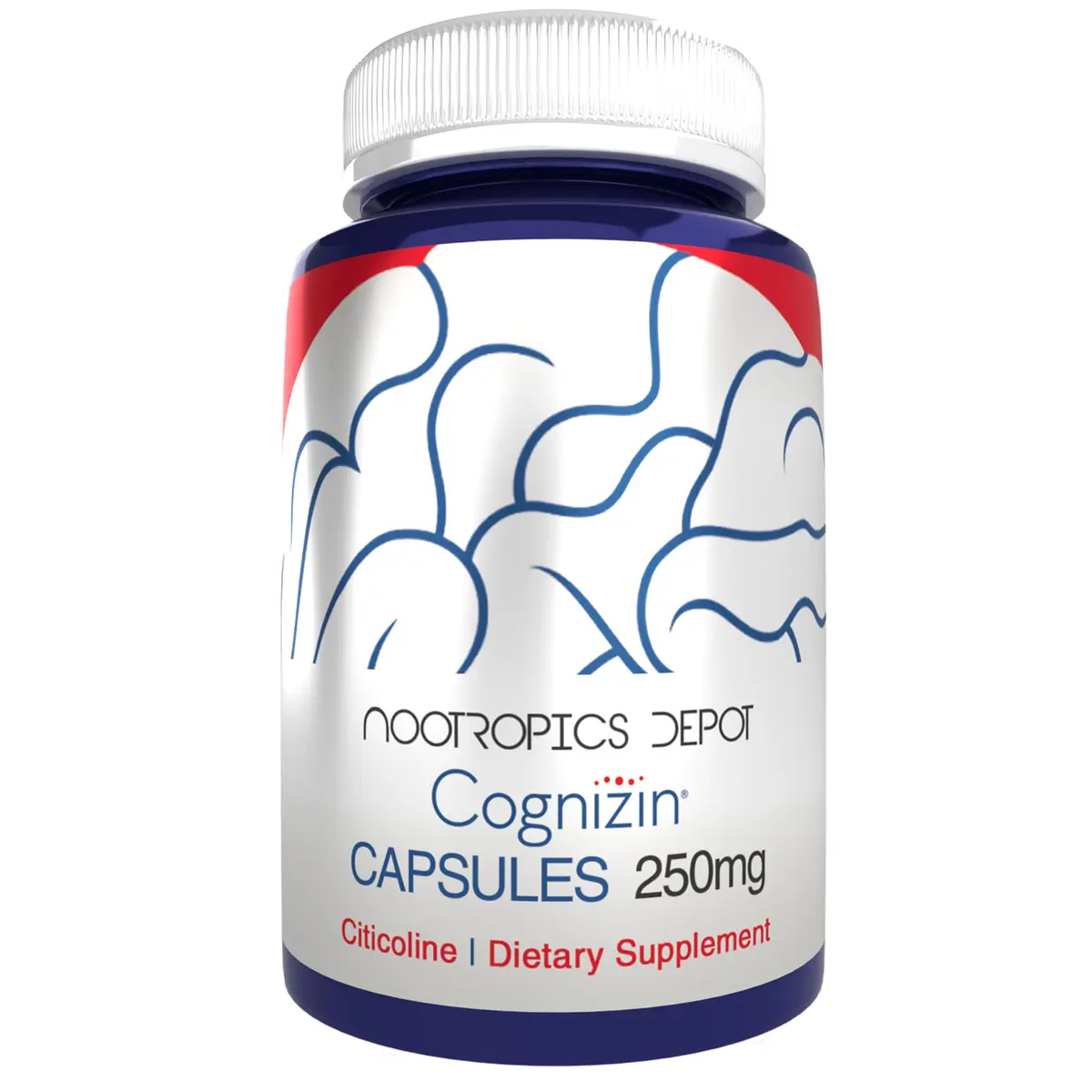 Nootropics Depot Cognizin Citicoline Capsules | 180 Count | Brain Health Supplement | Supports Focus & Memory - main product image