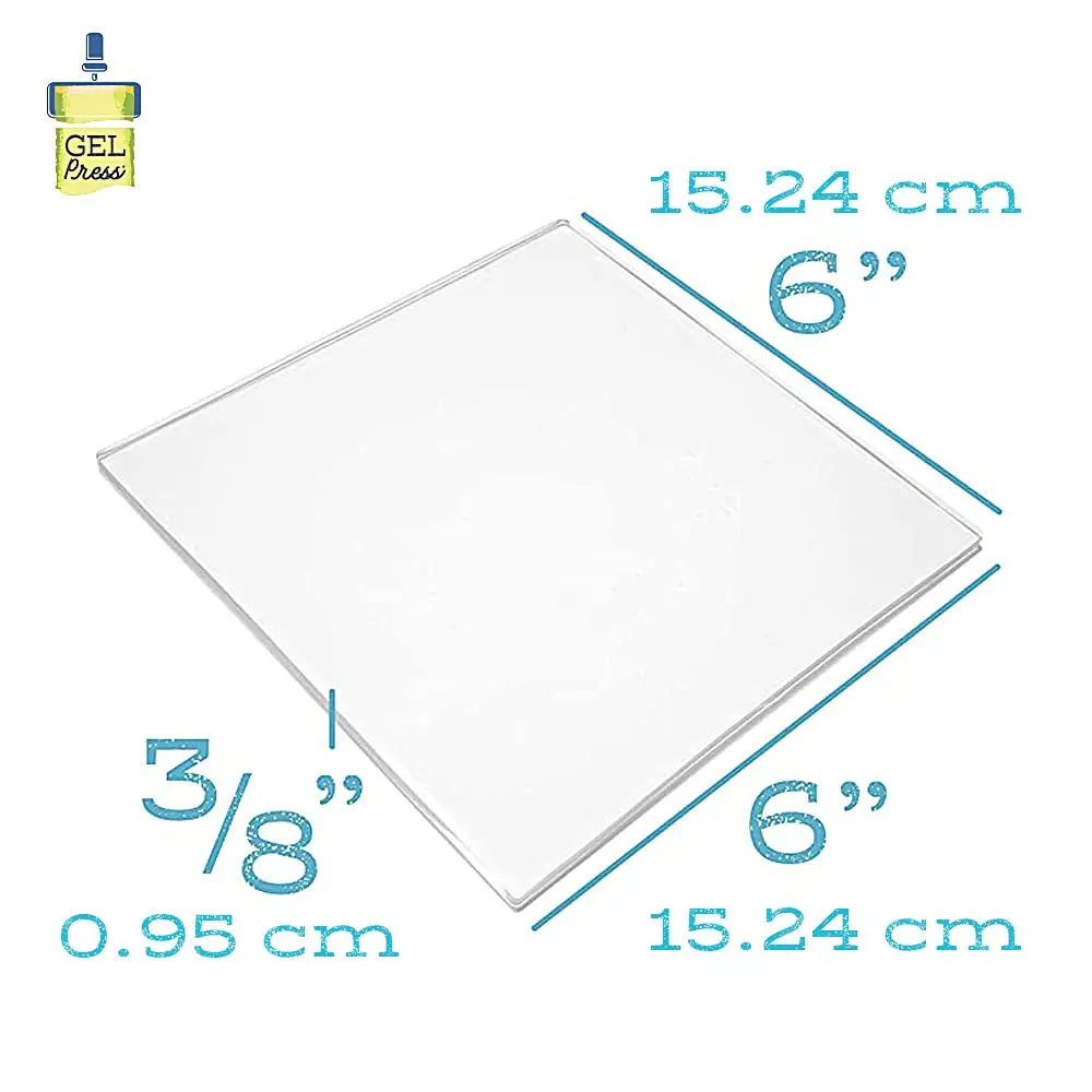 Gel Press Gel Plate 6" x 6" | Durable Reusable Art Craft Tool (70-120c) - view 2