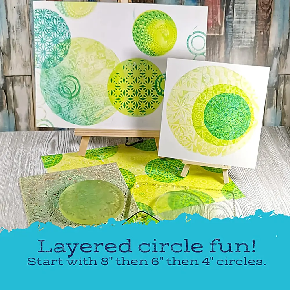 Gel Press Monoprinting Gelli Plate 4" Circle | Durable, Reusable & Easy to Clean - view 3