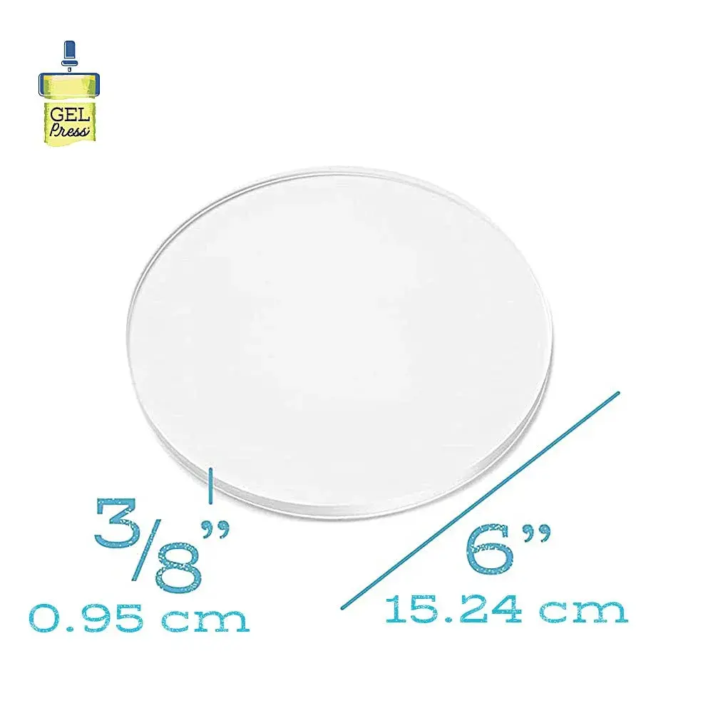 Gel Press 6" Round Gel Printing Plate | Non-Toxic, Latex-Free, Reusable Art Tool - view 2