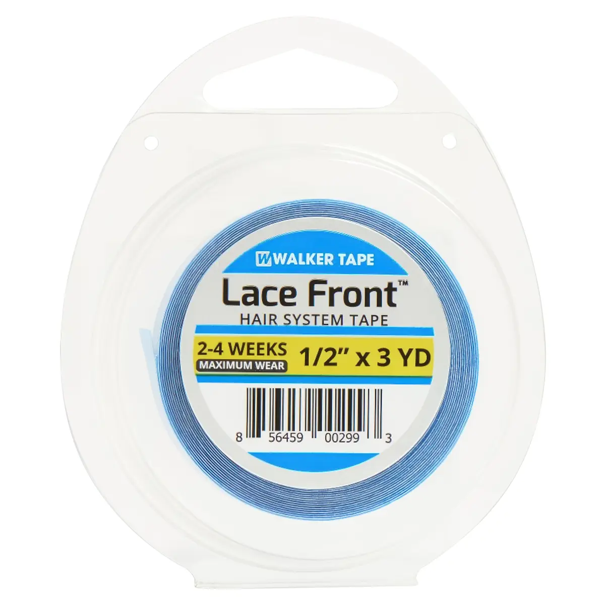 Walker Tape Blue Lace Front Support Tape Roll 1/2" (1.27cm) x 3 Yards (2.74m) | Strong No-Shine Hairpiece Tape - main product image