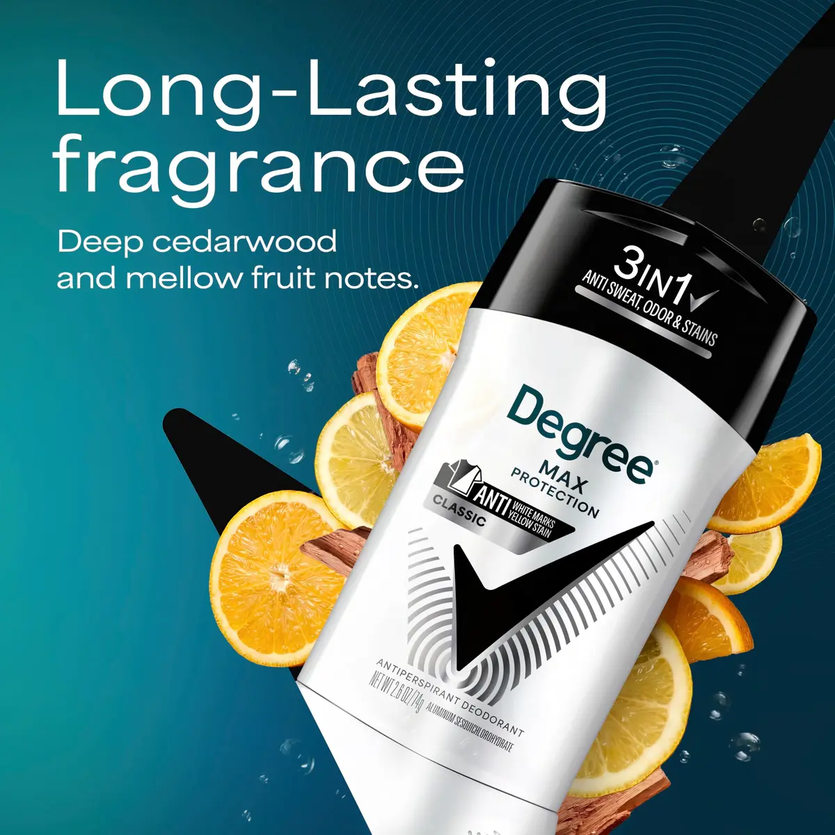 Degree Men UltraClear Black+White Antiperspirant Deodorant Stick 79g (2.7 oz) | 72-Hour Sweat & Odor Protection - view 6