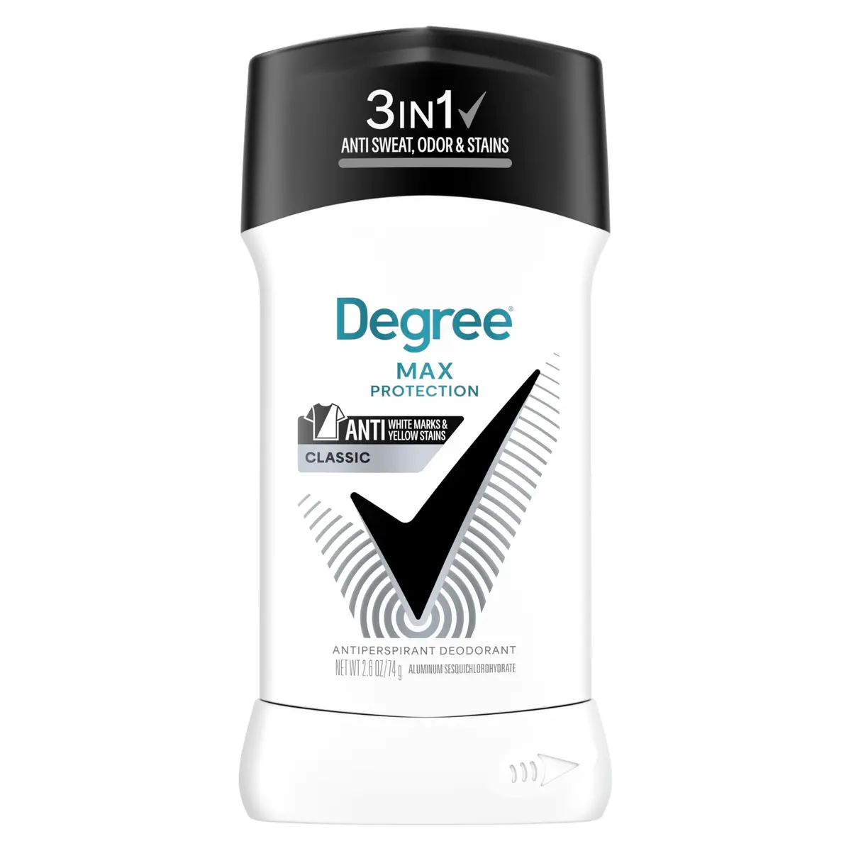 Degree Men UltraClear Black+White Antiperspirant Deodorant Stick 79g (2.7 oz) | 72-Hour Sweat & Odor Protection - main product image