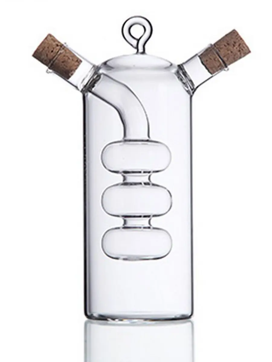 ELETON 2 in 1 Oil Dispenser, Glass Cruet with Triple-Bubble Inner Chamber | Space-Saving & Leakproof - view 6