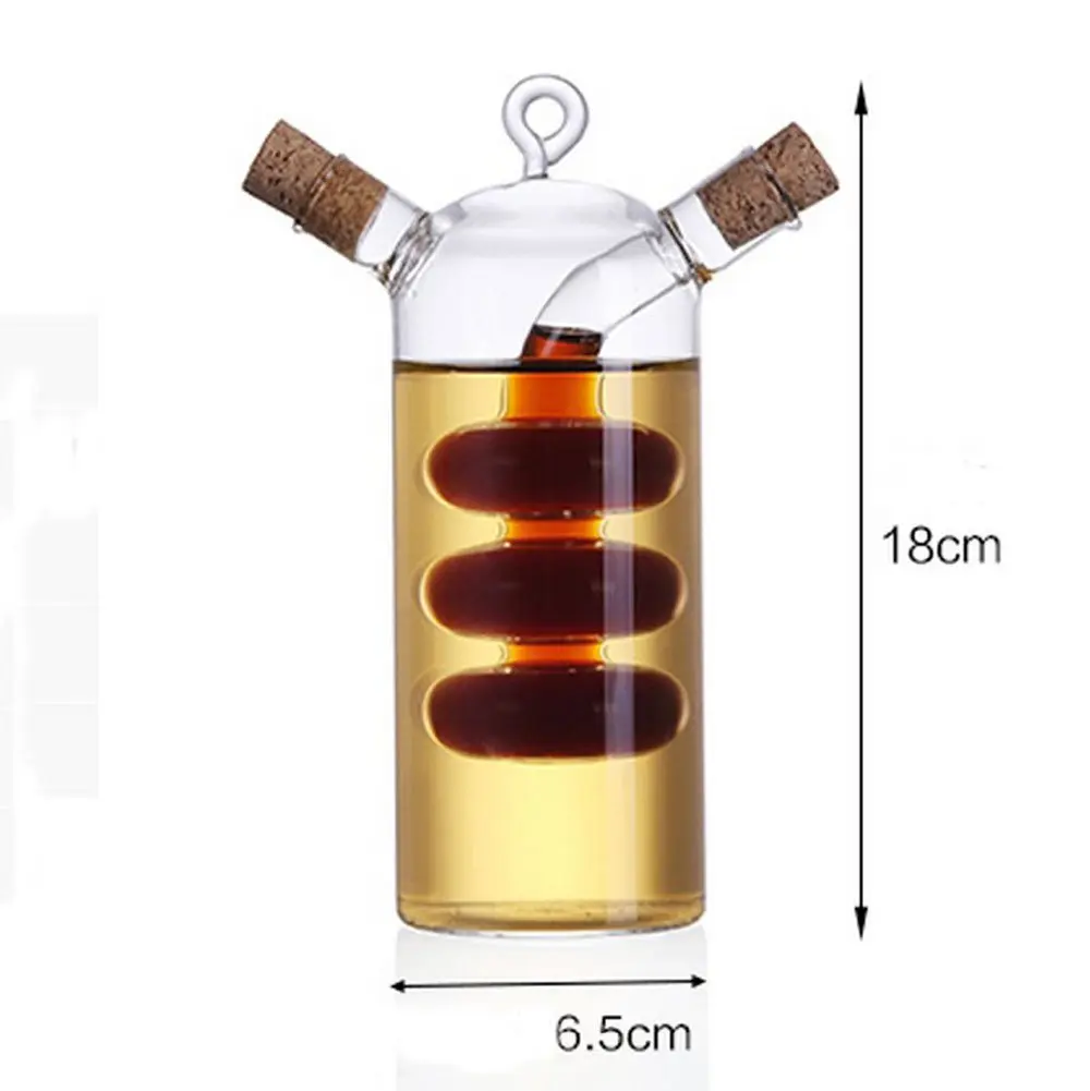 ELETON 2 in 1 Oil Dispenser, Glass Cruet with Triple-Bubble Inner Chamber | Space-Saving & Leakproof - view 2