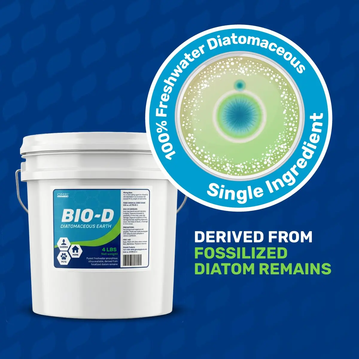 Ginesis Bio-D Diatomaceous Earth Food Grade 4 lb | OMRI Listed for Garden, Pets & Home Use - view 5