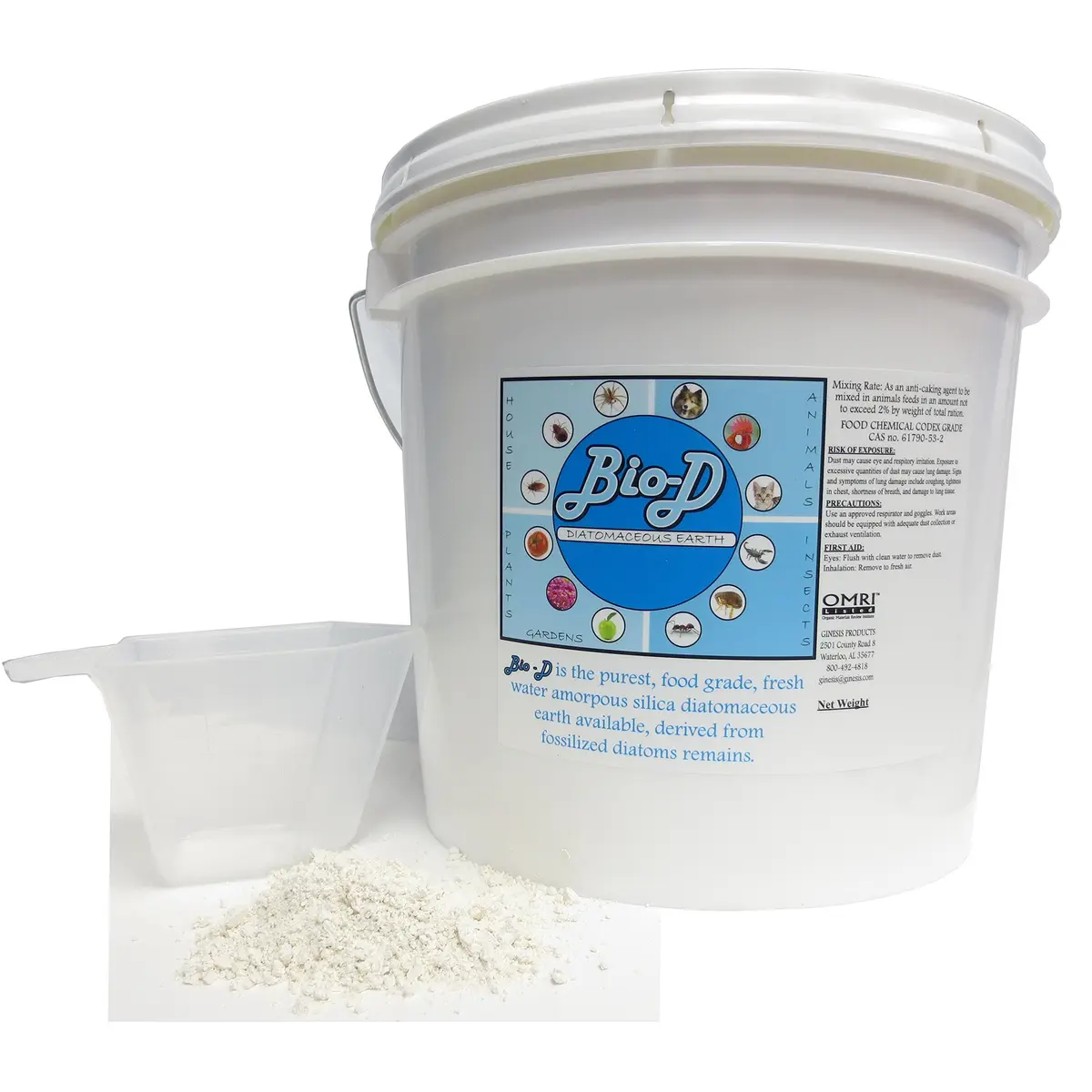 Ginesis Bio-D Diatomaceous Earth Food Grade 4 lb | OMRI Listed for Garden, Pets & Home Use - main product image