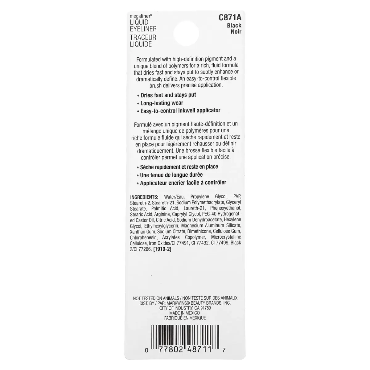 wet n wild MegaLiner Liquid Eyeliner - Intense Black | High-Def Pigment & Fluid Formula - view 3