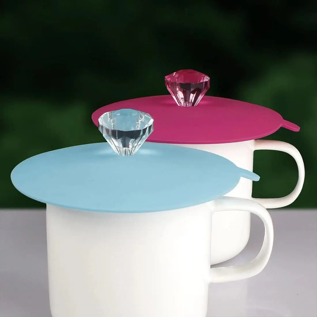 QEIARA Silicone Mug Covers Set of 6 | Airtight Seal, Heat Resistant, Food Grade - view 2