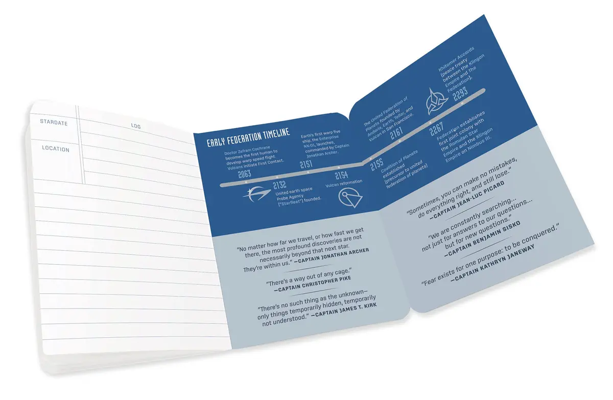 The Unemployed Philosophers Guild Star Trek Large Notebook Parent DIN A5 | Captain's Log for Fans - view 3