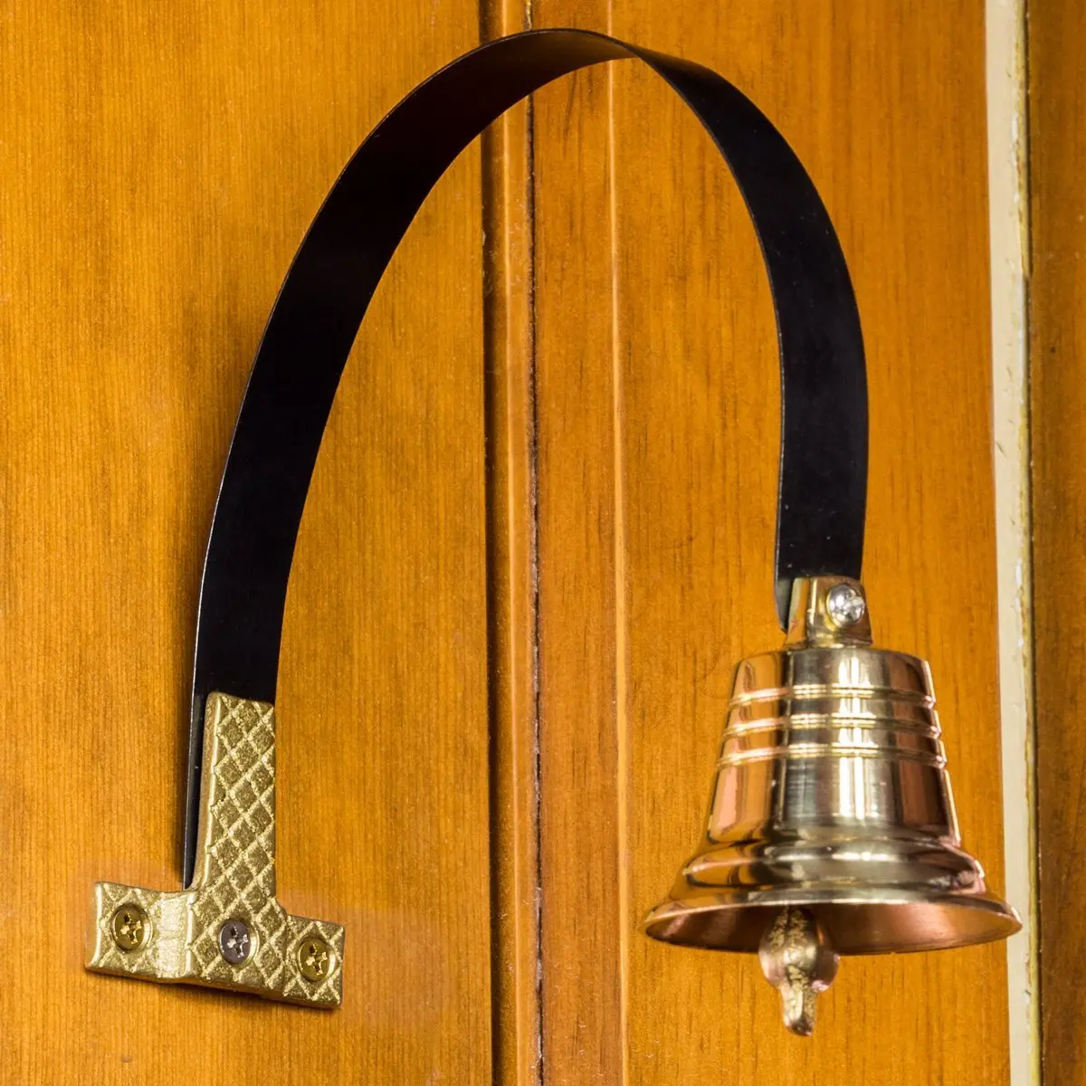 Lone Star Art Shopkeeper's Brass Door Bell 2" | Classic Vintage Chime for Business & Home - view 2