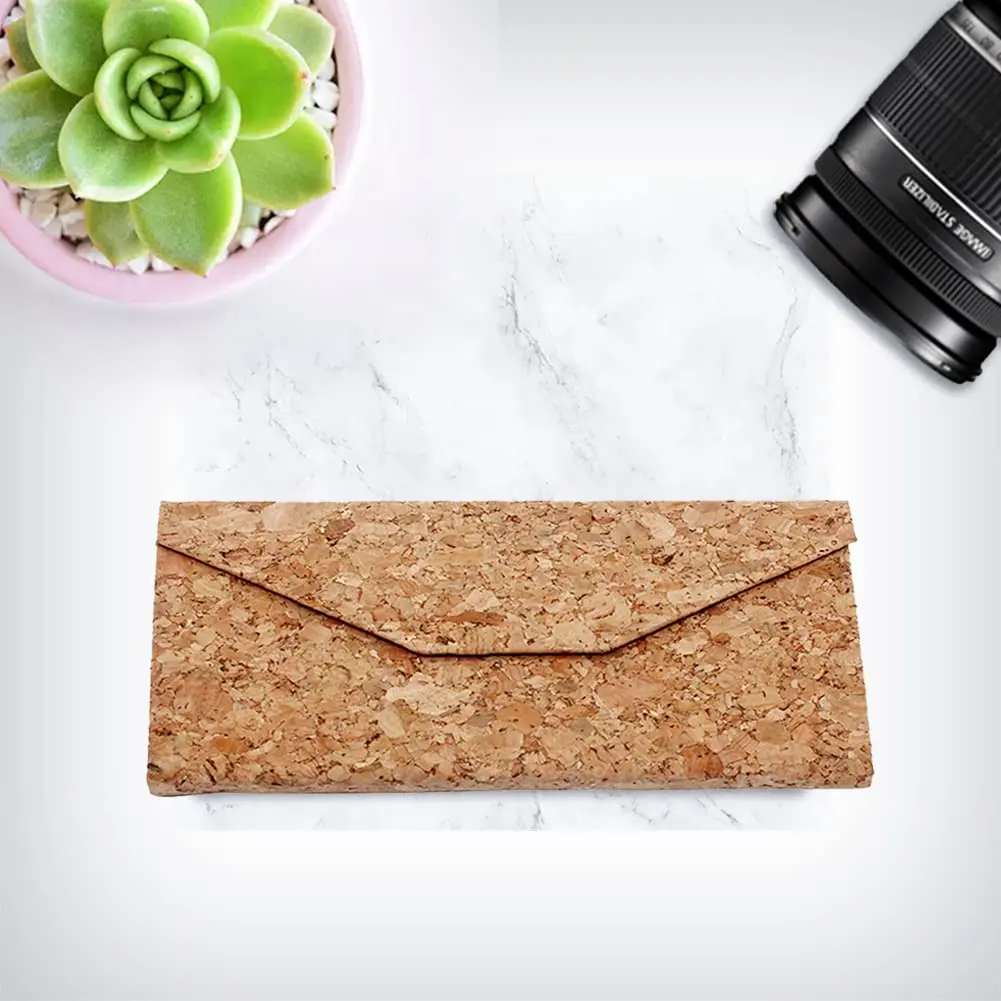 boshiho Eco-Friendly Natural Cork Sunglasses Case Foldable Triangle | Stylish, Lightweight & Animal-Free - view 5