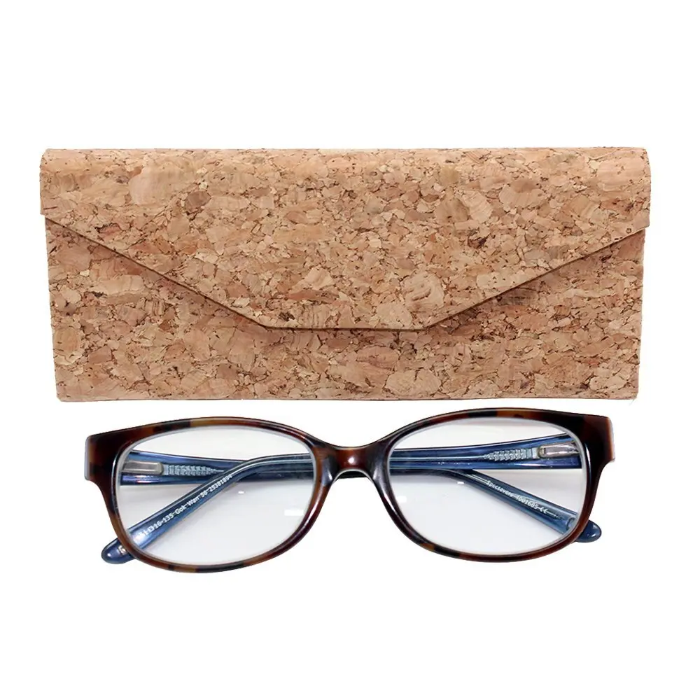 boshiho Eco-Friendly Natural Cork Sunglasses Case Foldable Triangle | Stylish, Lightweight & Animal-Free - view 2