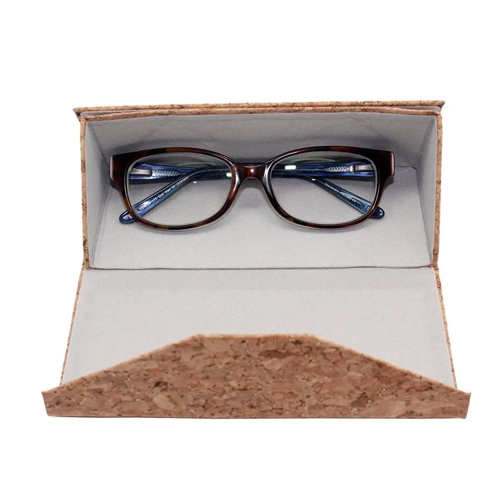 boshiho Eco-Friendly Natural Cork Sunglasses Case Foldable Triangle | Stylish, Lightweight & Animal-Free - view 3