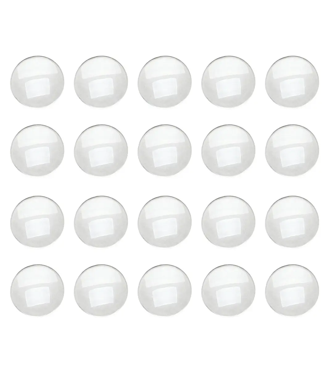 dophee 30mm Glass Cabochons Dome Tiles 10-Pack | Transparent Round Flatback for Jewelry Making - main product image