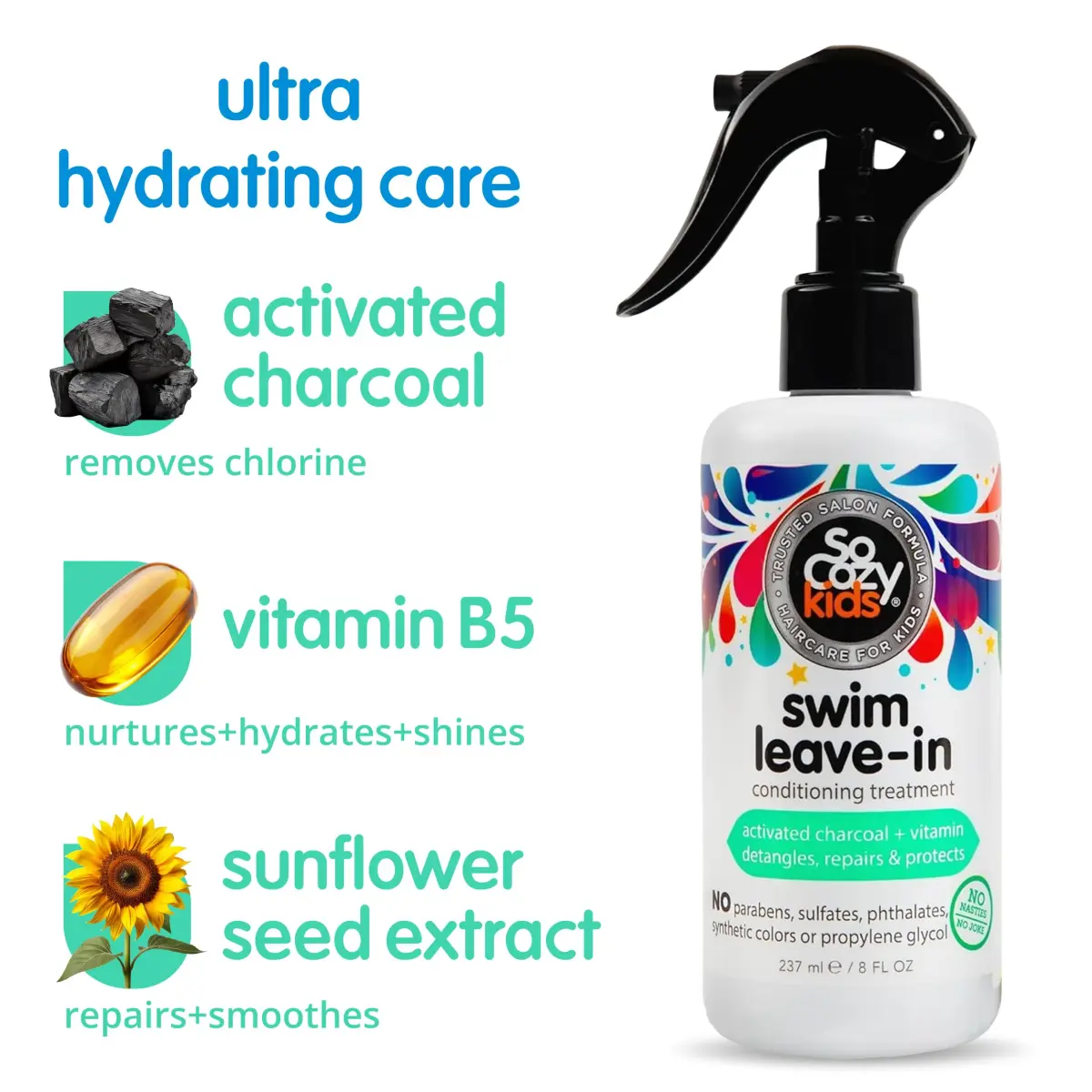 SO COZY Swim Leave In Conditioner Spray 236ml (8 Fl Oz) | Protects & Repairs Pool, Sun & Salt Damaged Hair - view 4