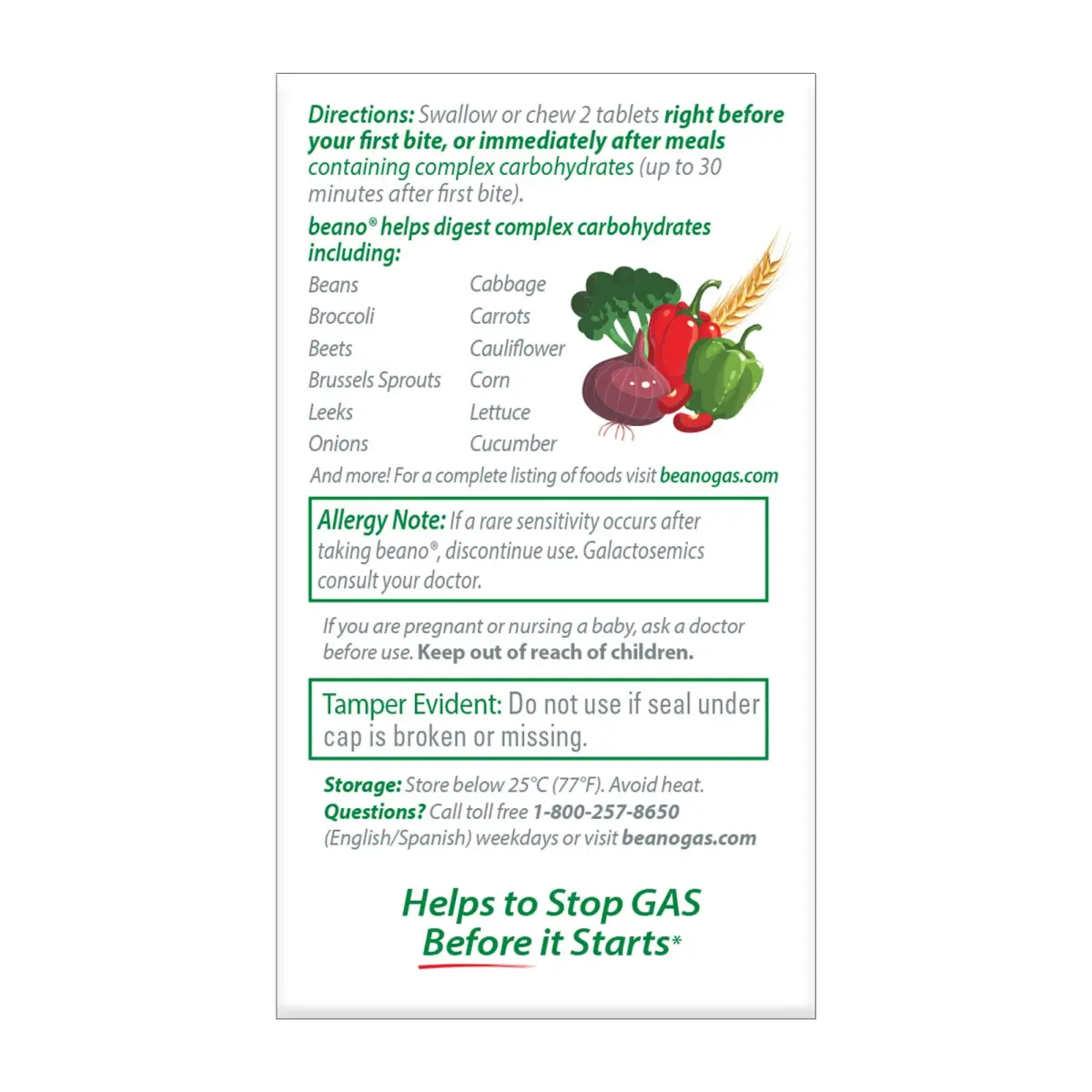 Beano Digestive Enzyme Gas Relief Tablets 150 Count (68 g) | Clinically Tested for Bloating & Discomfort - view 7
