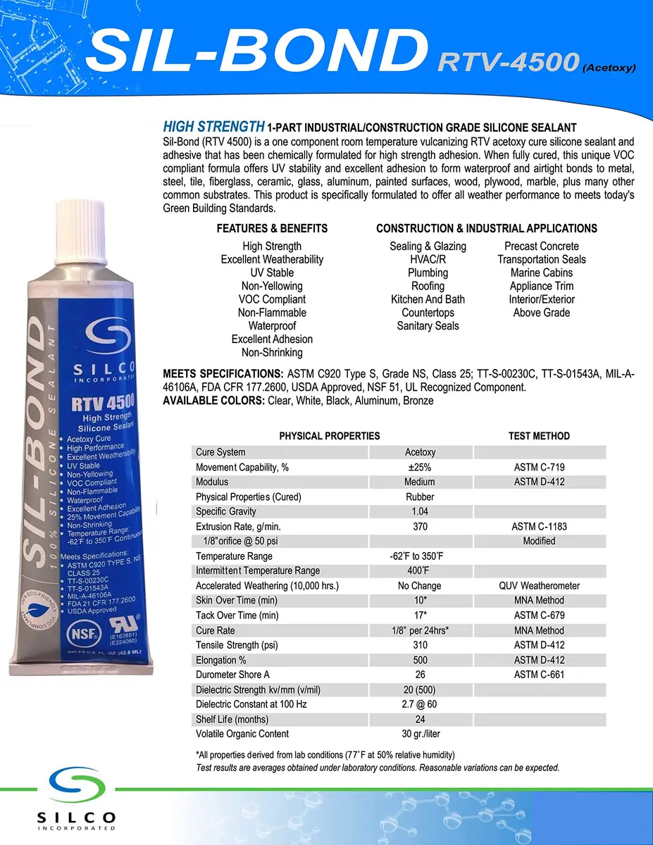 BBQgaskets.com RTV4500 FDA Grade Silicone Sealant Black 82ml (2.8 fl.oz) | High Strength, Food Safe, Weatherproof - view 2