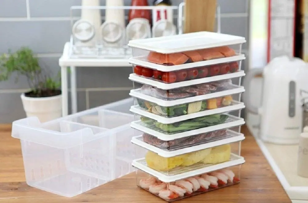 INNOVATION LIVING Food Storage Container Set of 9 | Large Fridge & Freezer Organizers with Lids - main product image