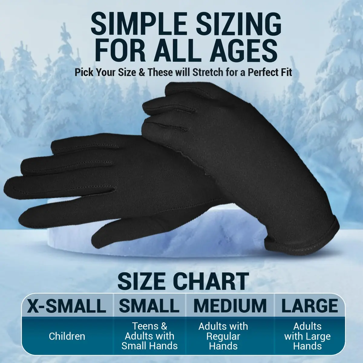 Kami-So Figure Skating Gloves for Competition | Gel Wrist Support | Thermal Padded Gloves, Black, Large - view 4