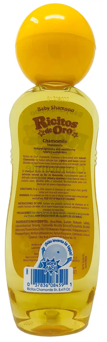 Ricitos de Oro Chamomile Baby Shampoo 8.4 Fl Oz | Tear Free, Hypoallergenic & Gentle with Chamomile Extract - view 5