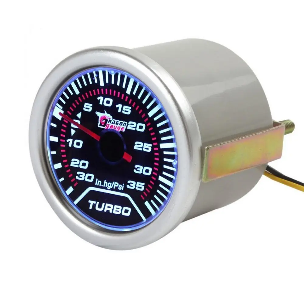 ESUPPORT 2" 52mm Car Turbo Boost Gauge Kit | 12V Electronic with White LED Display - view 3
