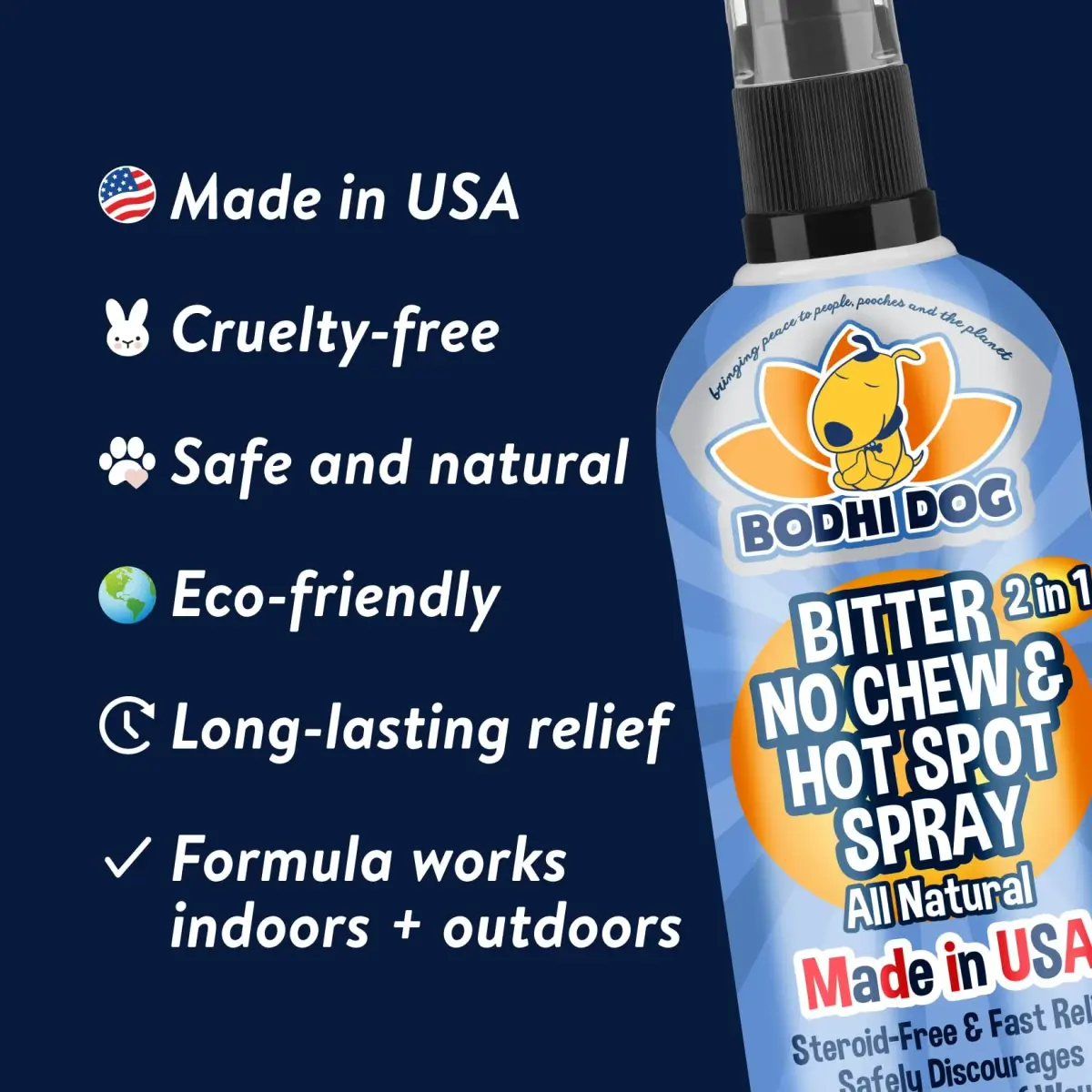 Bodhi Dog Bitter 2-in-1 No Chew & Hot Spot Spray 237ml (8 Fl Oz) | Natural Anti-Chew Remedy for Dogs - view 5