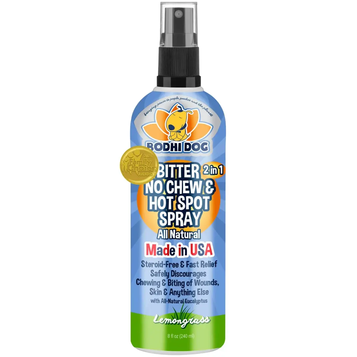 Bodhi Dog Bitter 2-in-1 No Chew & Hot Spot Spray 237ml (8 Fl Oz) | Natural Anti-Chew Remedy for Dogs - main product image