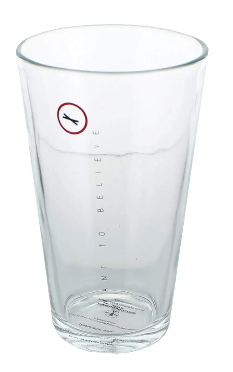 Underground Toys The X Files I Want to Believe Pint Glass Set | Officially Licensed 16oz Glasses for Fans - main product image