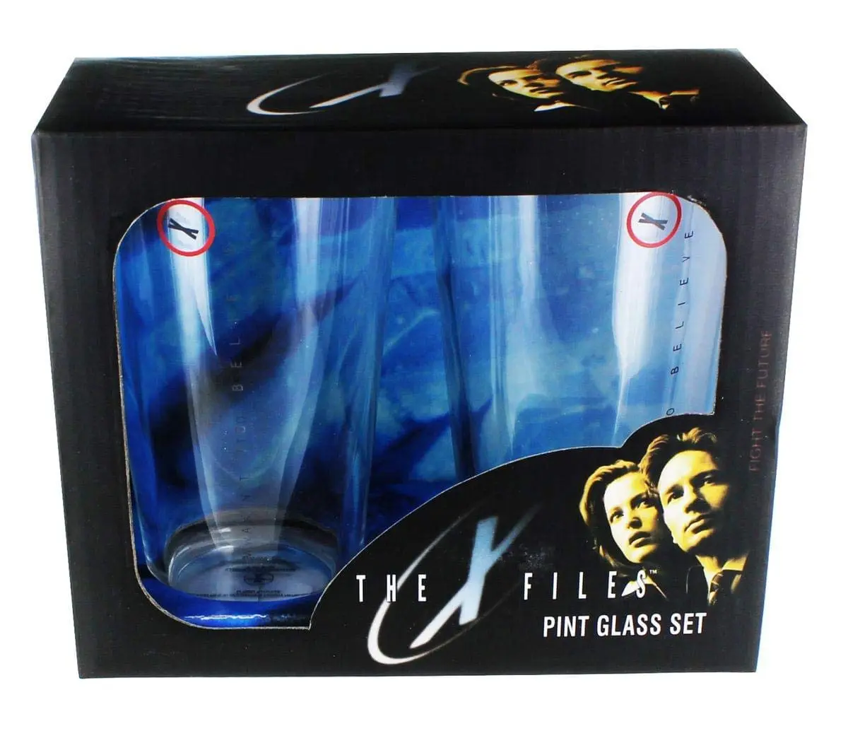 Underground Toys The X Files I Want to Believe Pint Glass Set | Officially Licensed 16oz Glasses for Fans - view 2