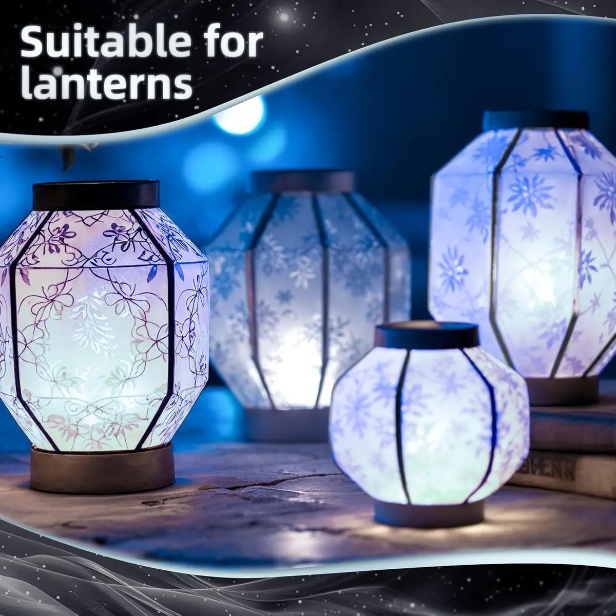 LIHAO 24x Battery Operated LED Party Lights Bulbs White 1.2cm x 3.5cm | Waterproof for Paper Lanterns & Balloons - view 3