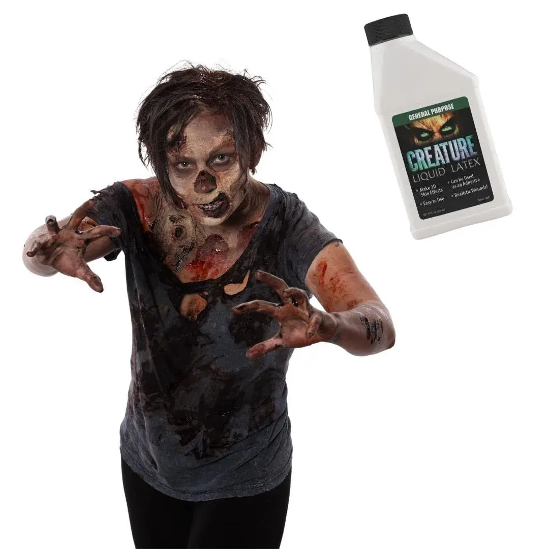 FX Latex Creature Liquid Latex Clear 16 Fl Oz (473 ml) | Professional Special Effects Makeup - view 5