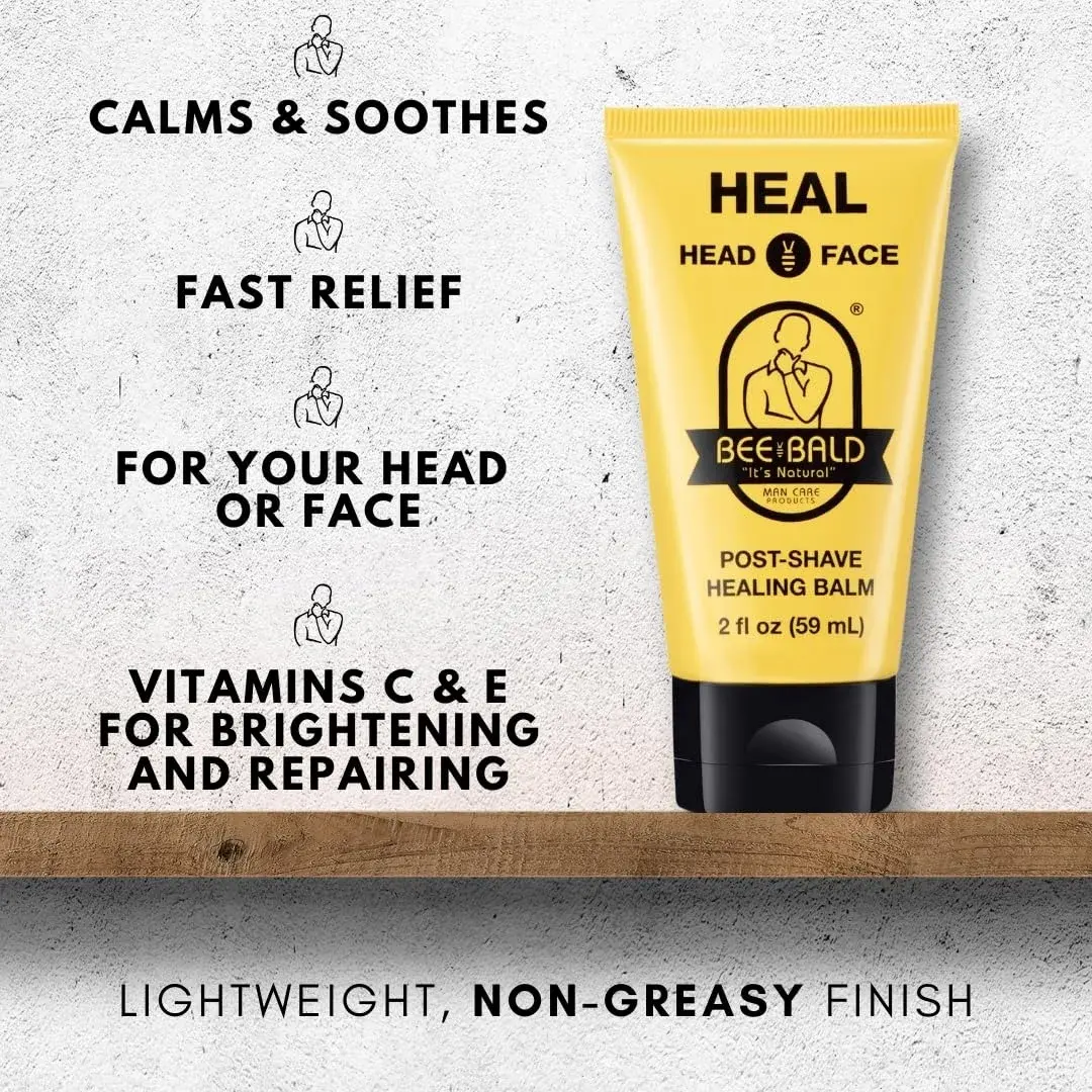 Bee Bald HEAL Aftershave Balm for Men 59ml (2 Fl Oz) | Calms Bumps & Redness - view 3