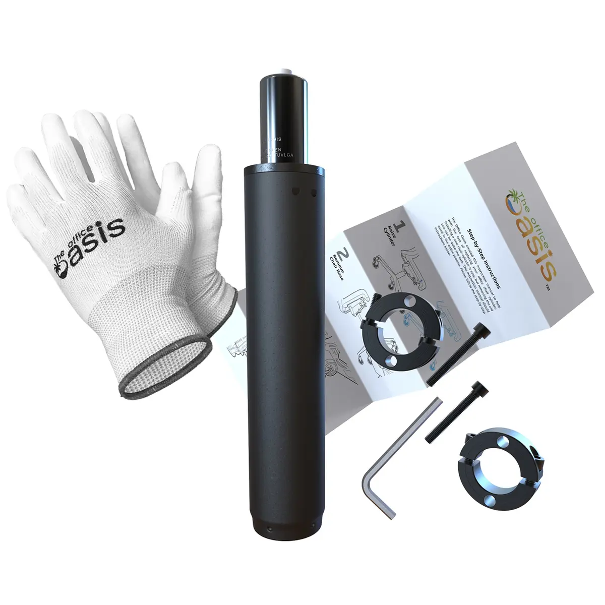 The Office Oasis Office Chair Cylinder Replacement Kit 28mm (1-1/8" Stroke) | Heavy Duty Gas Lift for Desk & Gaming Chairs - main product image