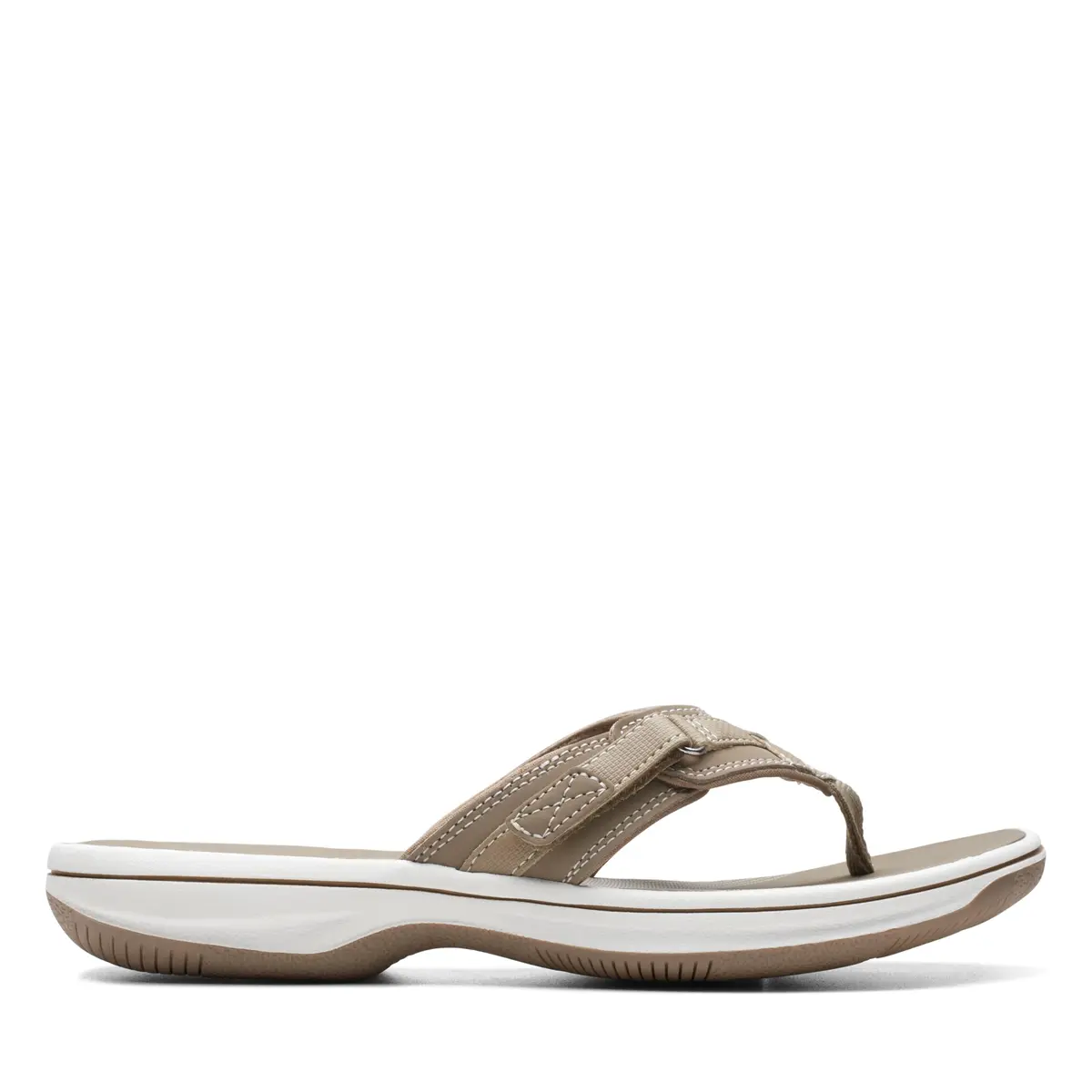 Clarks Women's Breeze Sea Flip-Flop 11 | Taupe Synthetic, Lightweight & Casual (70-120 chars) - view 2